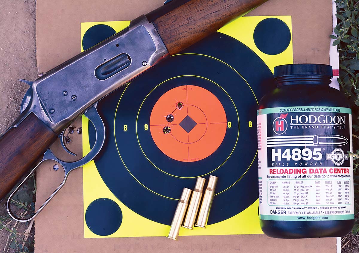 Groups at 50 yards using the factory-issued semi Buckhorn rear sight with bead front sight hovered around 1½-inches  at 50 yards.